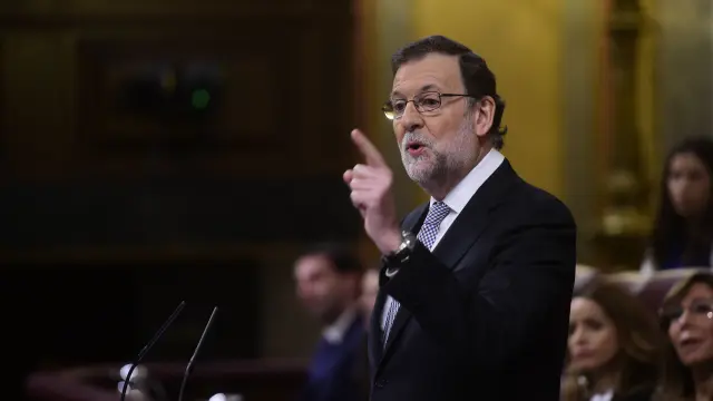 Mariano Rajoy, durante el debate