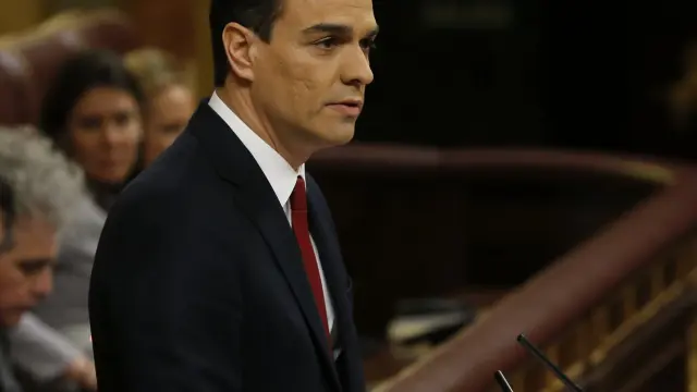 Pedro Sánchez durante el debate de investidura, imagen de archivo.