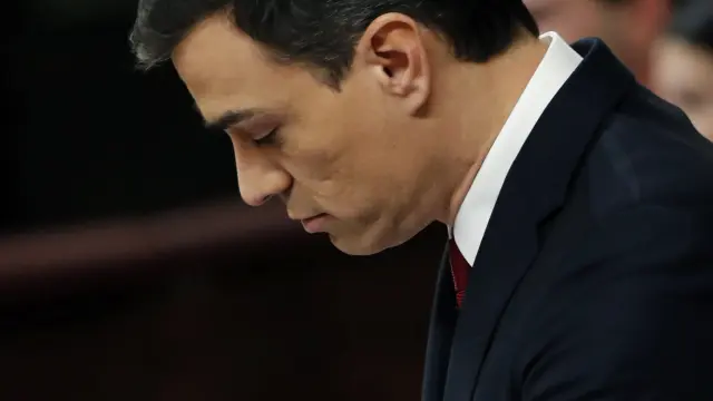 Pedro Sánchez este viernes en el Congreso.