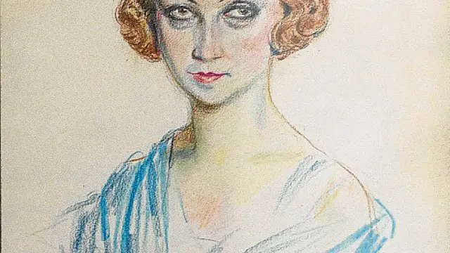 Dibujo a lápiz color, de Juan Lafita de 1933, que la volvió a pintar en 1939 y 1964
