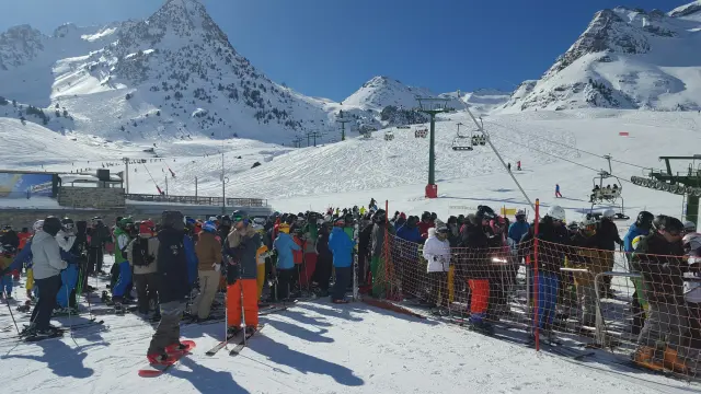La estación de esquí de Formigal este sábado.