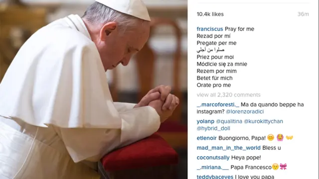 El Papa aterriza en Instagram
