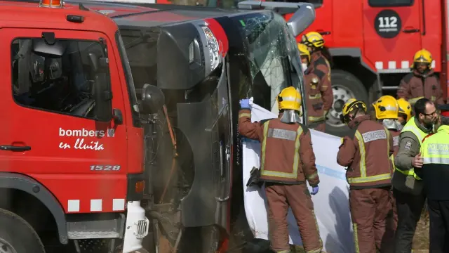 Accidente de un autocar en la AP-7