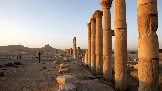 Imágenes de la antigua ciudad de Palmira.