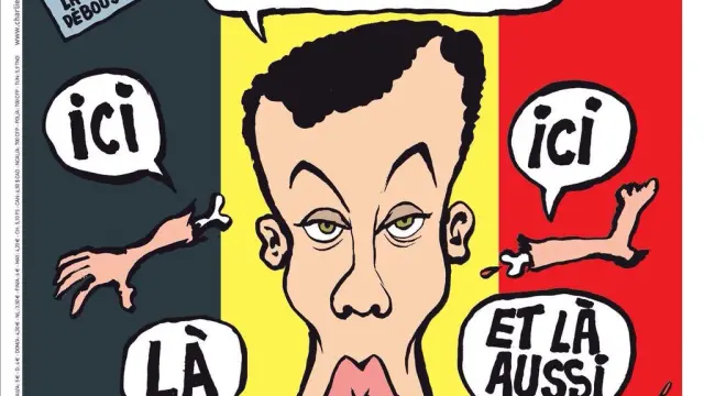 La polémica portada del semanario satírico francés Charlie Hebdó tras los atentados de Bruselas.