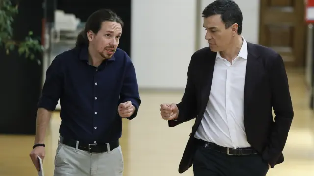 Encuentro de Pedro Sánchez y Pablo Iglesias