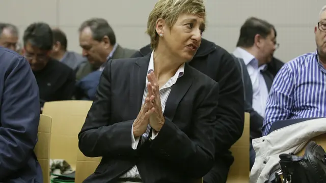 María Victoria Pinilla,  exalcaldesa de La Muela durante una nueva sesión del juicio.