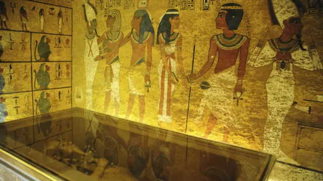 Vista de la tumba de Tutankamon en el Valle de los Reyes de Luxor, Egipto.