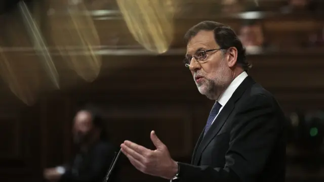 Mariano Rajoy durante su intervención en el Congreso de los Diputados.