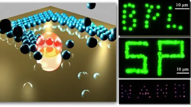 Esta nanoestilográfica permite manejar las nanopartículas y colocarlas en la posición deseada.