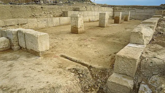 El yacimiento arqueológico de Los Bañales, cerca de la localidad de Uncastillo.
