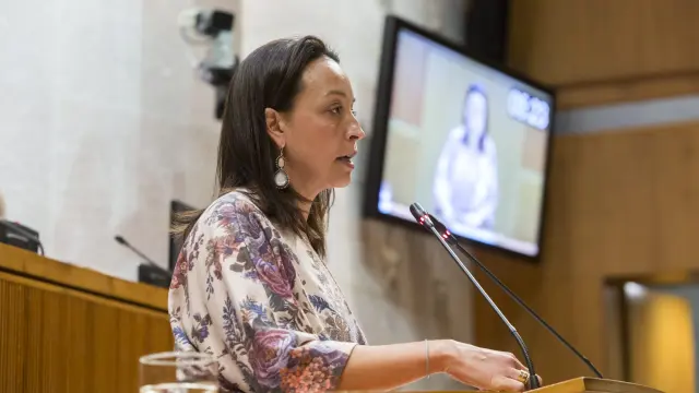 La diputada popular Carmen Susín ha defendido en el pleno de las Cortes la propuesta del PP de unificar las sedes físicas del 112 y 061.