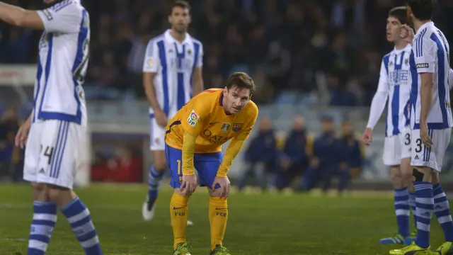 Messi durante el partido.