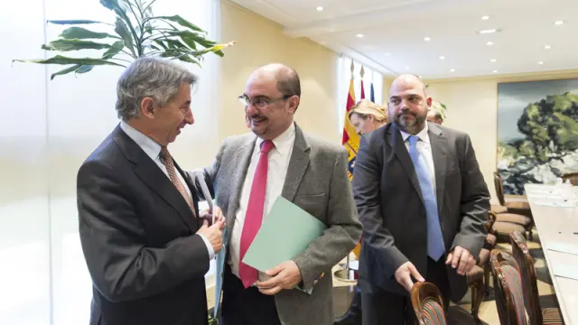 Lambán se reune con el comité ejecutivo de Cepyme Aragón.