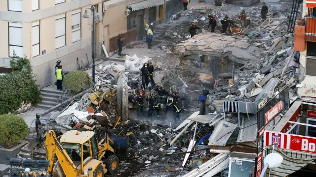 Derrumbe de un edificio en Tenerife.