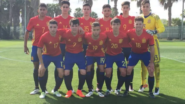La selección española sub-17, en el partido amistoso contra Costa Rica