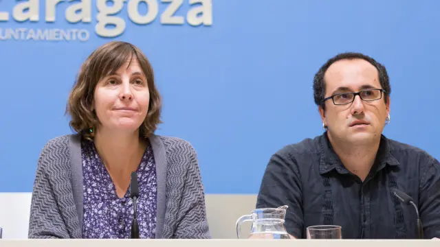 Teresa Artigas y Alberto Cubero en una rueda de prensa este martes.