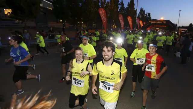 La carrera nocturna de Huesca, en la edición de 2015.