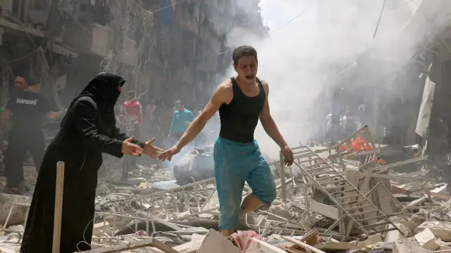 Bombardeos en Alepo la semana pasada