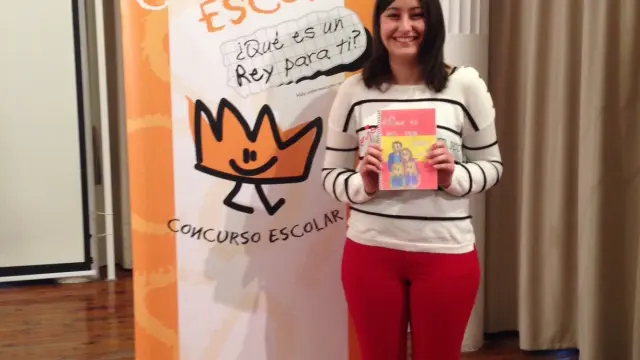 Natalia Aznar Cardiel, estudiante de La Almunia ganadora por Aragón del concurso '¿Qué es un Rey para ti?'.