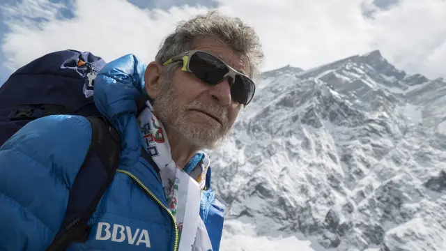 El abulense Carlos Soria en la cima del Annapurna.