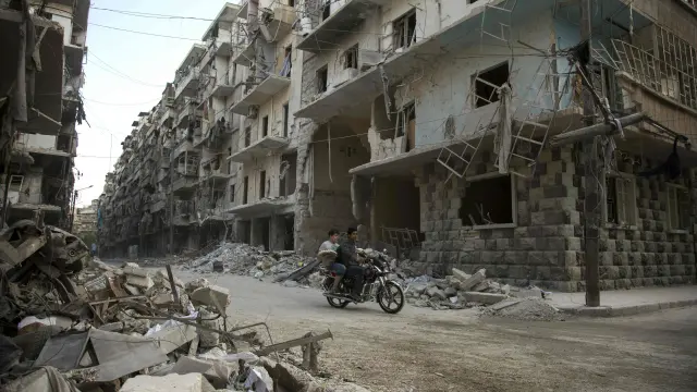 Destrucción total en la ciudad siria de Alepo.
