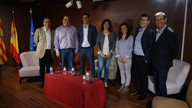 Participantes en la tertulia de emprendedores en Fraga.