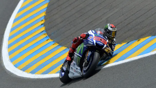 Jorge Lorenzo en el trazado de de Moto GP de Le Mans