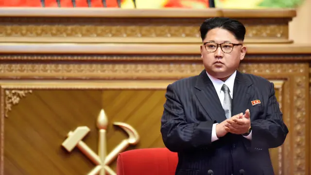 Kim Jong-Un durante la clausura del congreso.