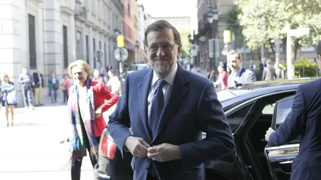 Mariano Rajoy, durante su visita a Zaragoza