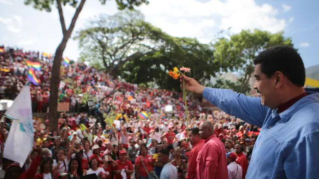 Maduro en su discurso en Venezuela