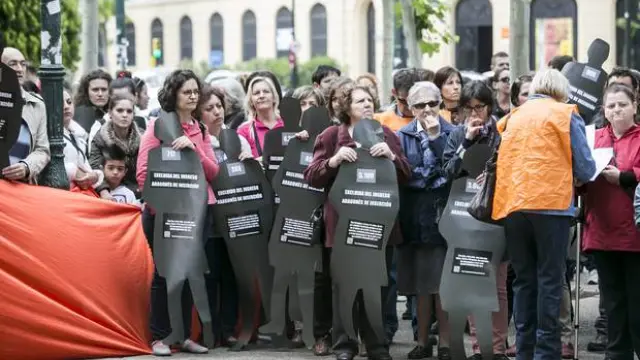 Imagen de archivo de una protesta contra los retrasos en el IAI.