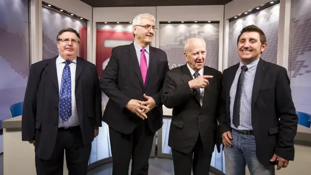 Jorge Español, Domingo Buesa, Juan Antonio Gracia y Alfonso Salillas, en ZTV.