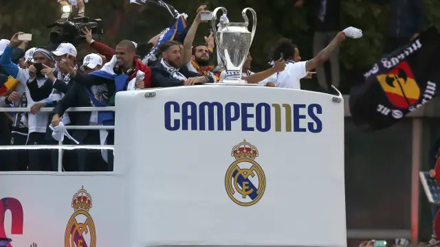El Real Madrid tras ganar la última Champions.