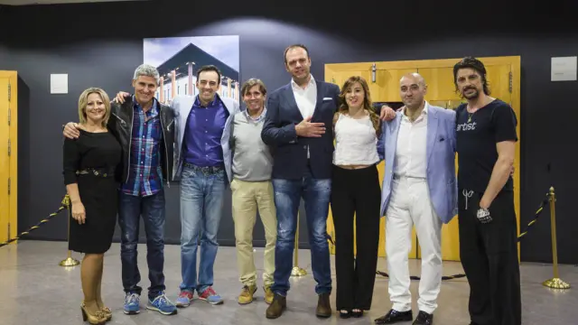 Sara Comín, Juan Aroca, Pedro Llamas, Carlos Sanz, David Marqueta, Nur, Mario Cobretti y Miguel Ángel Berna.