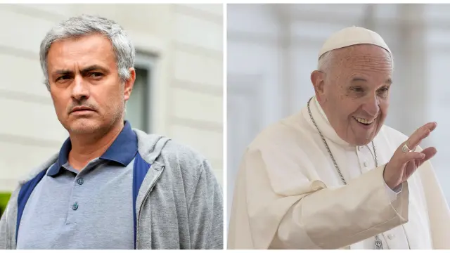 Mourinho y el papa Francisco.