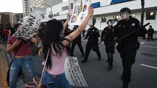 Manifestantes en San José, California.
