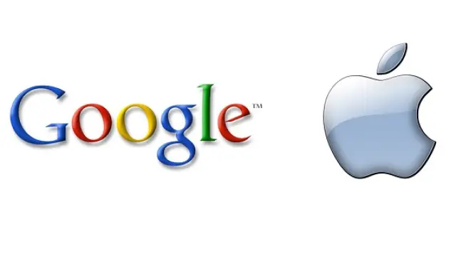 Logotipos de ?Google y Apple.
