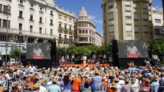 El líder de C's en un acto de campaña en Córdoba.