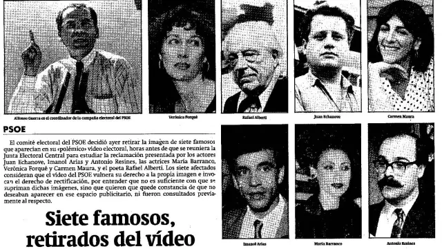 Noticia publicada el 21 de octubre de 1989, durante la campaña electoral de las elecciones generales.