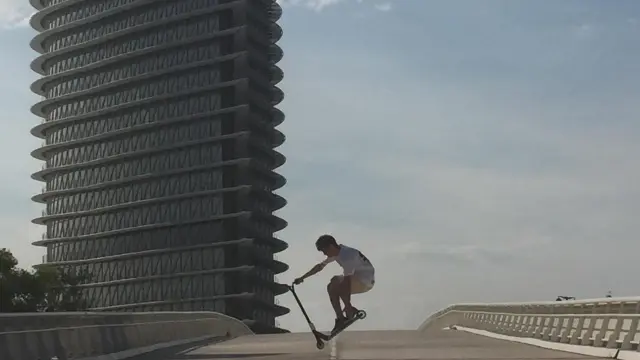 Scooter freestyle, una modalidad de patinaje que toma impulso en Zaragoza