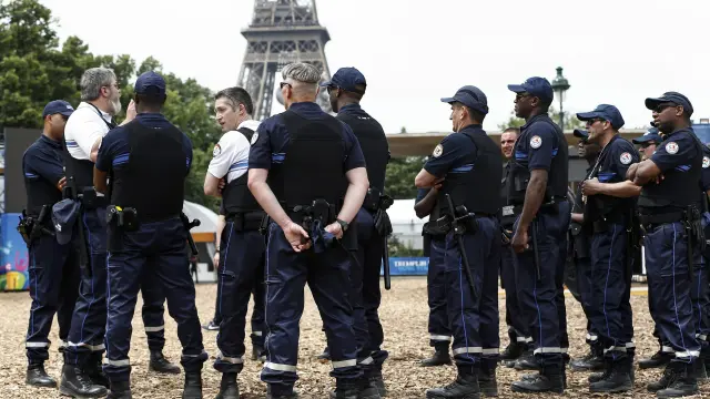 Despliegue policial en París por la Eurocopa.