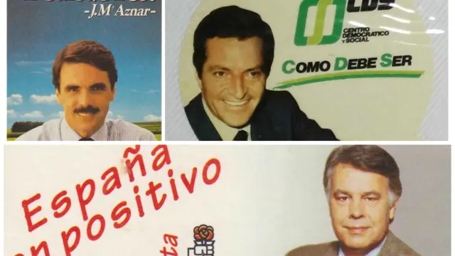 40 años de pegatinas políticas en España