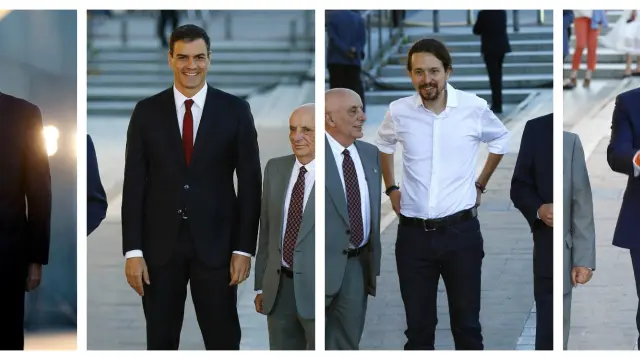 Rajoy, Sánchez, Iglesias  y Rivera.