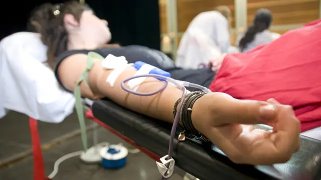 Un donante de sangre.