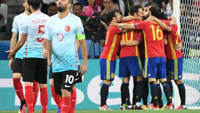 Partido entre España y Turquía en la Eurocopa