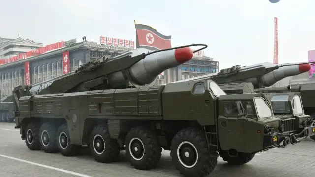 Exhibición armamentística de Corea del Norte.