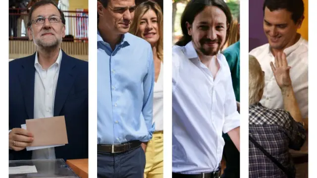 Los principales líderes políticos españoles han ejercido su derecho al voto en diversos puntos de la geografía española.
