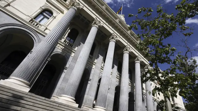 Exterior del Palacio de la Bolsa de Madrid donde el IBEX 35