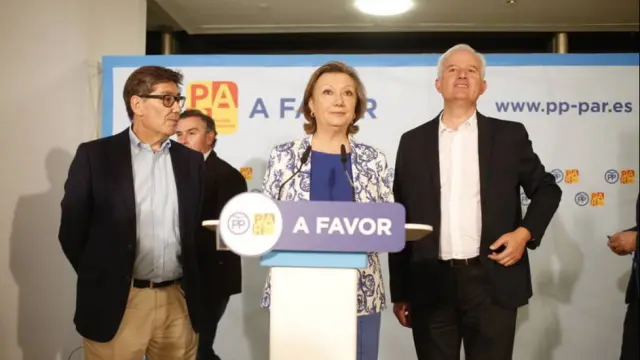 Aliaga, Rudi y Suárez celebran la victoria electoral